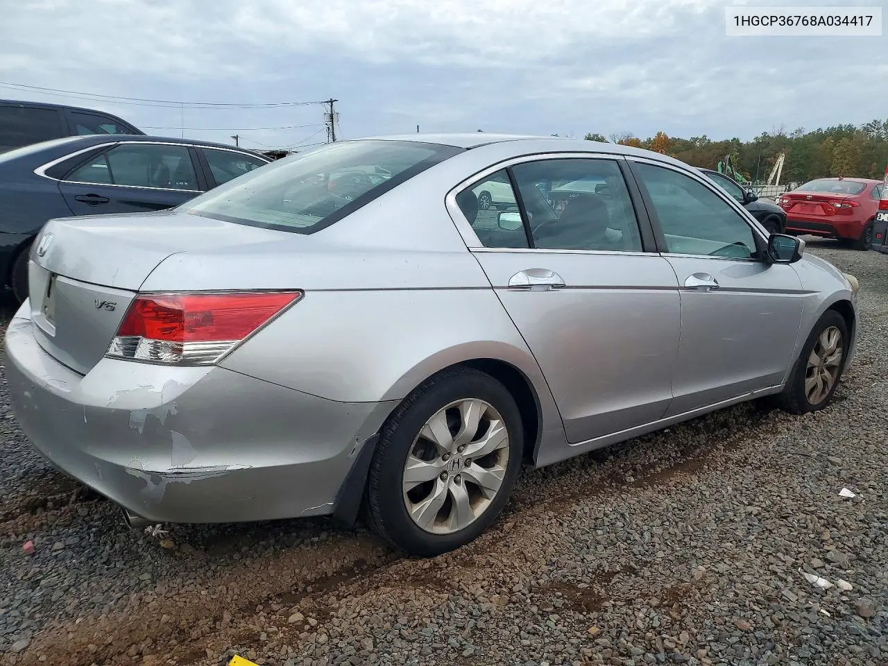 2008 HONDA ACCORD VIN 1HGCP36768A034417 — фото 3