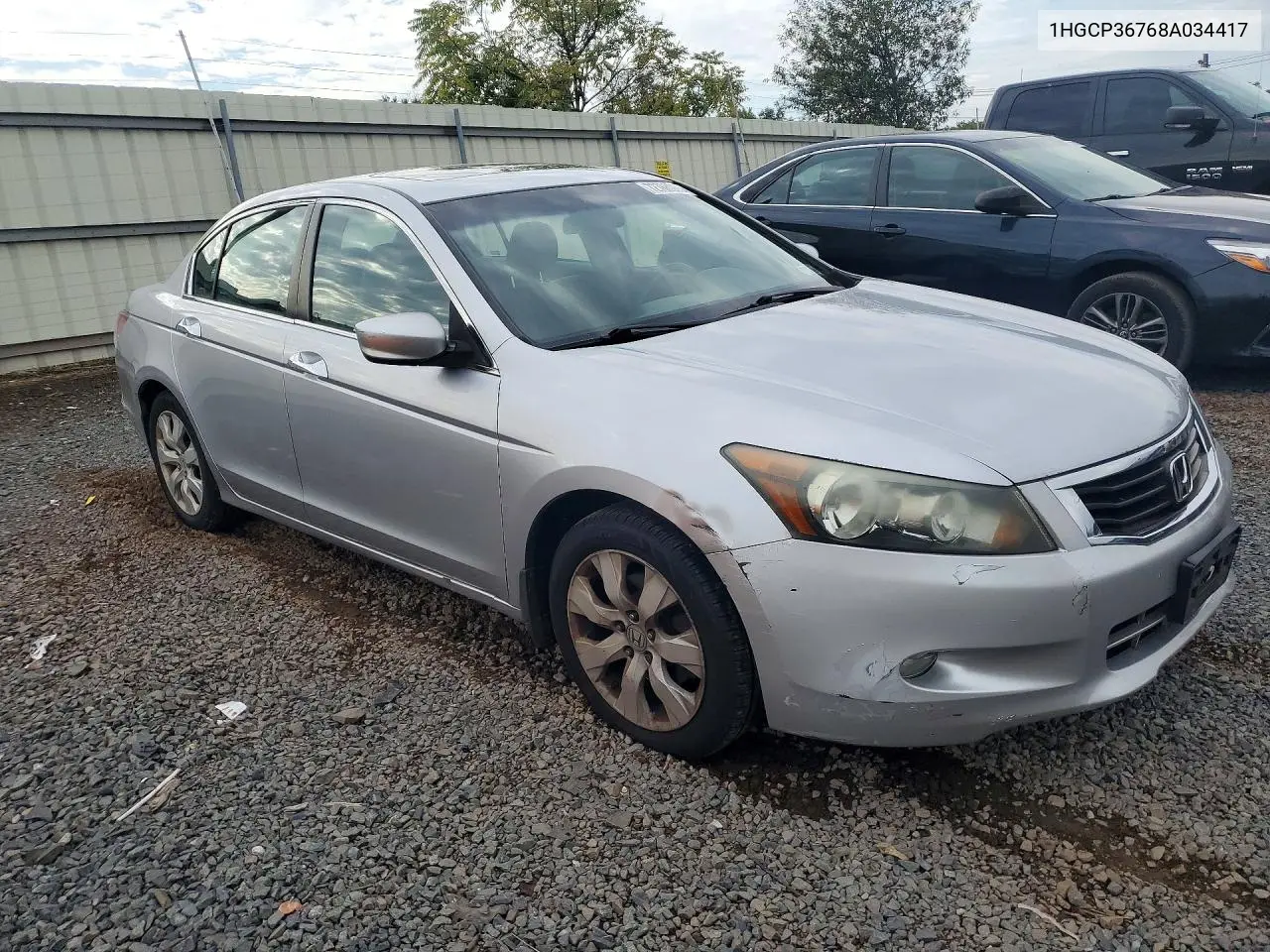 2008 HONDA ACCORD VIN 1HGCP36768A034417 — фото 4