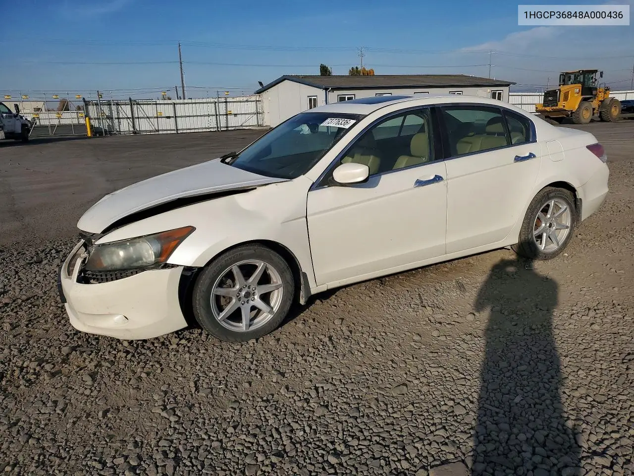 HONDA ACCORD 2008, VIN 1HGCP36848A000436