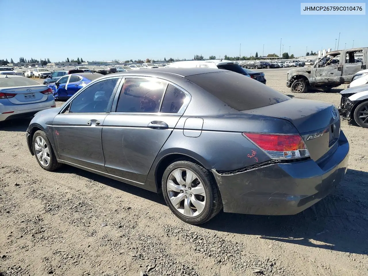 2009 HONDA ACCORD VIN JHMCP26759C010476 — фото 2