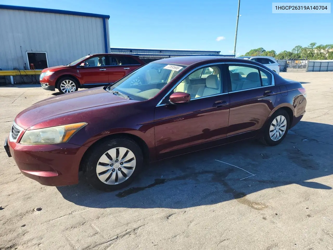 HONDA ACCORD 2009, VIN 1HGCP26319A140704