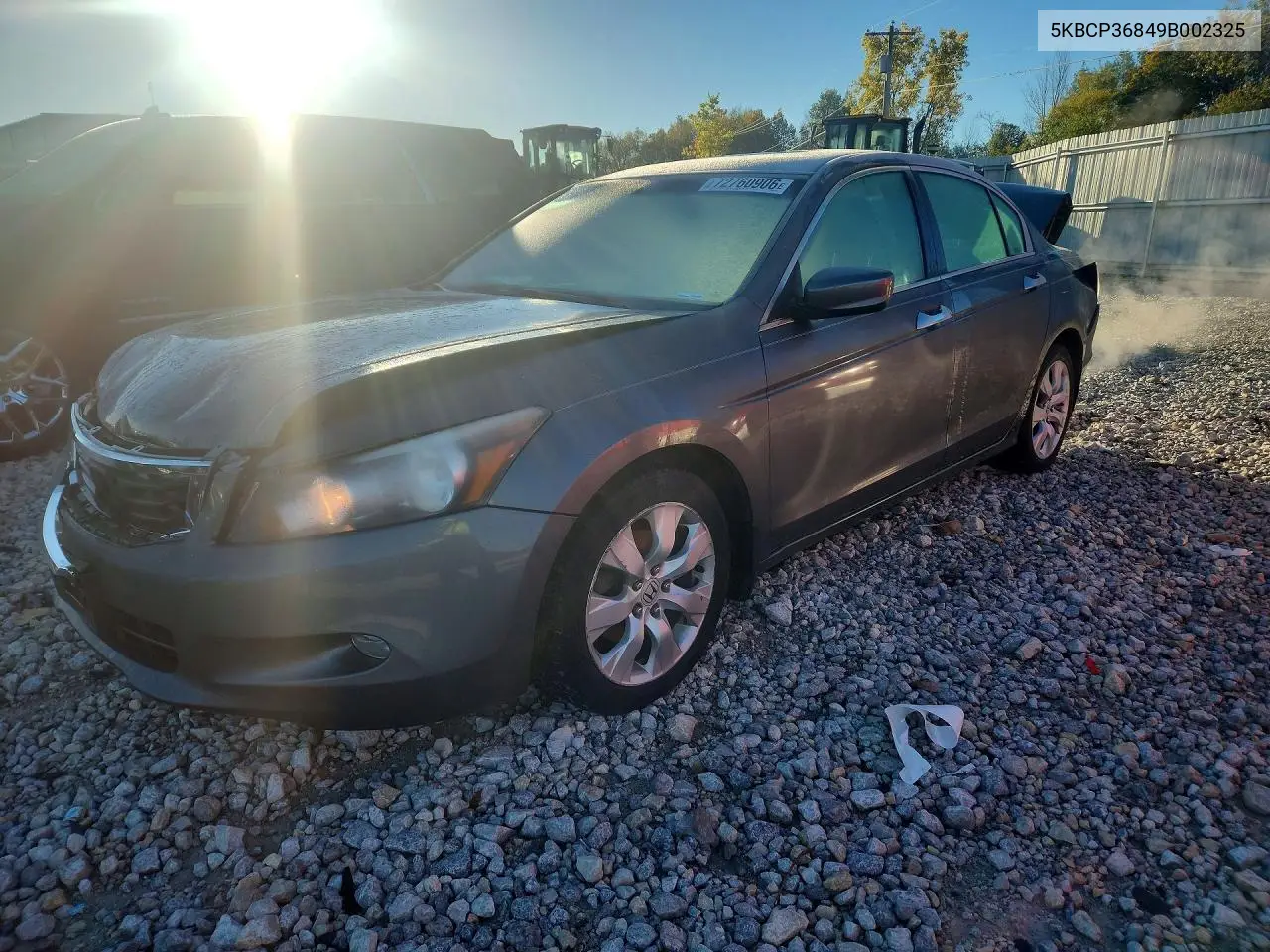 HONDA ACCORD 2009, VIN 5KBCP36849B002325