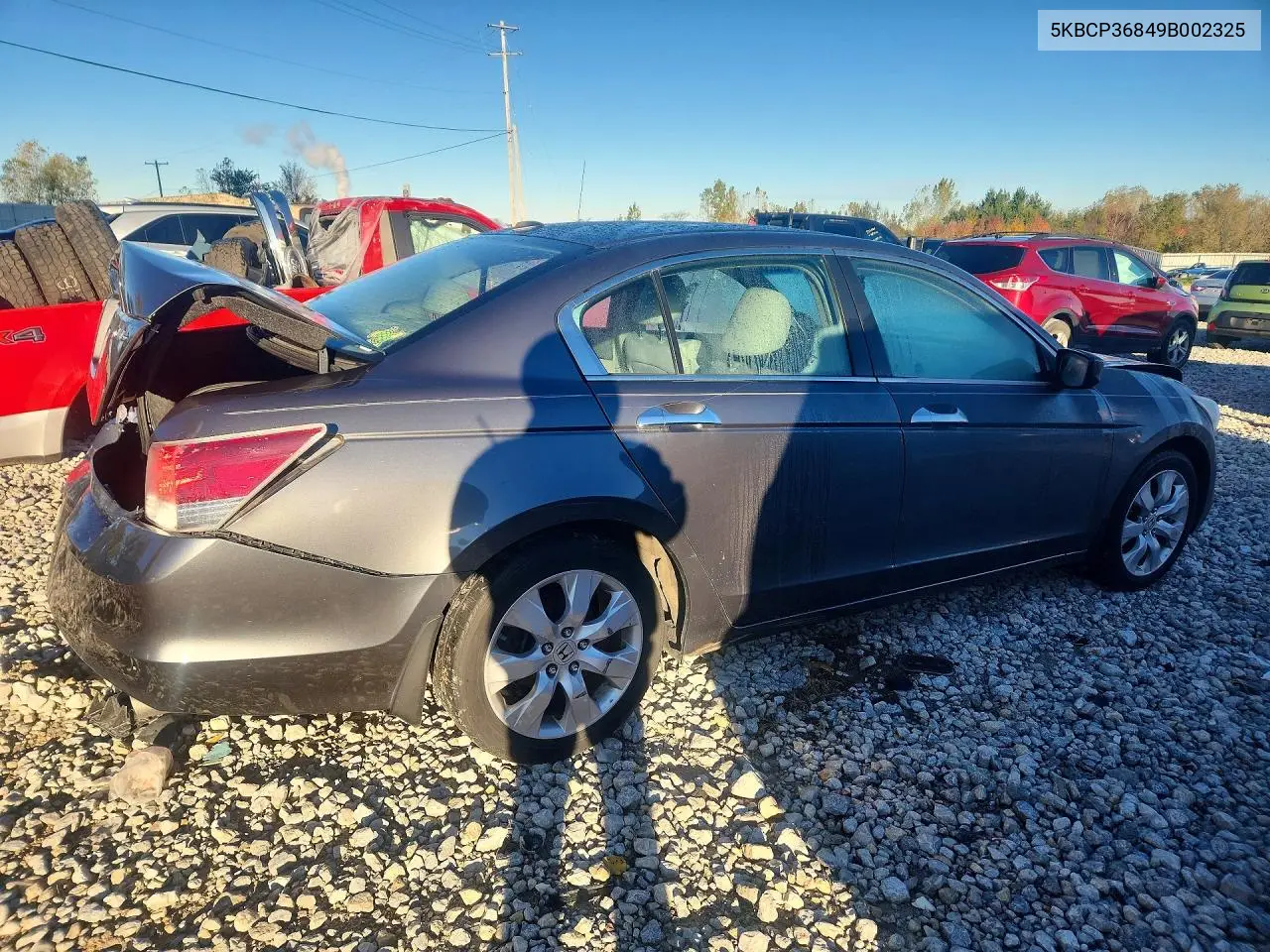 2009 HONDA ACCORD VIN 5KBCP36849B002325 — фото 3