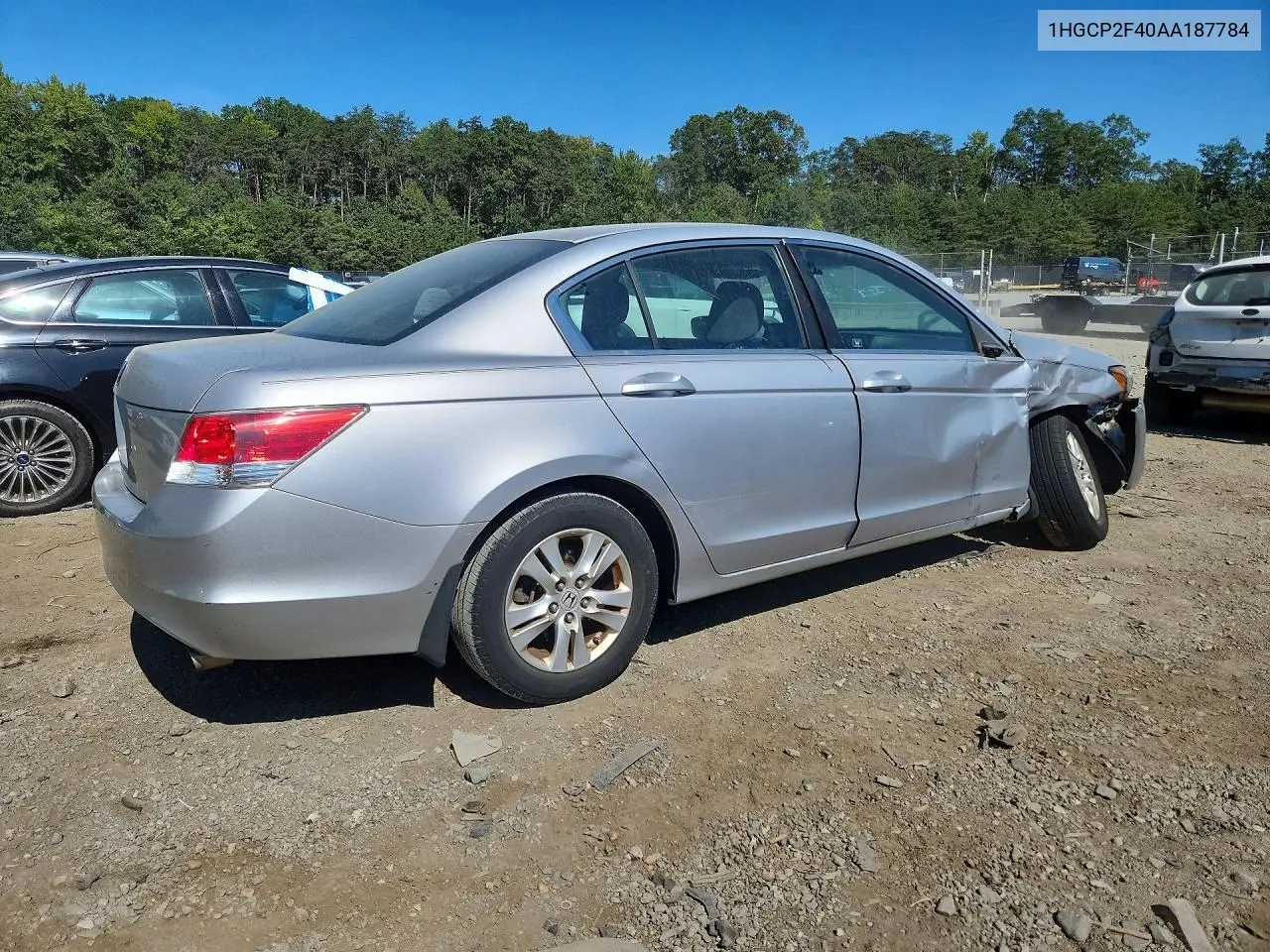 2010 HONDA ACCORD VIN 1HGCP2F40AA187784 — фото 3