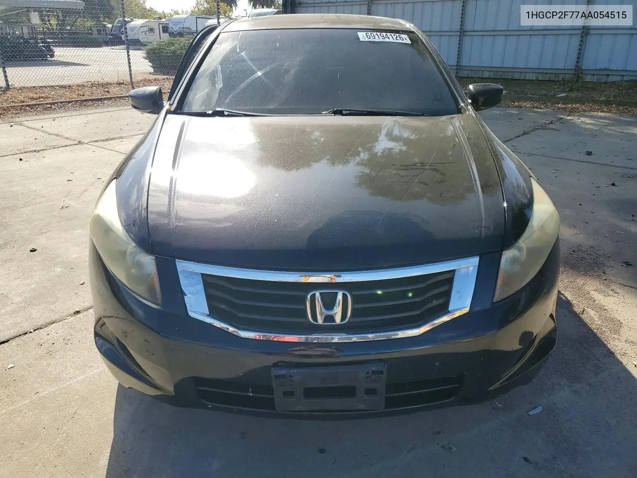 2010 HONDA ACCORD VIN 1HGCP2F77AA054515 — фото 5