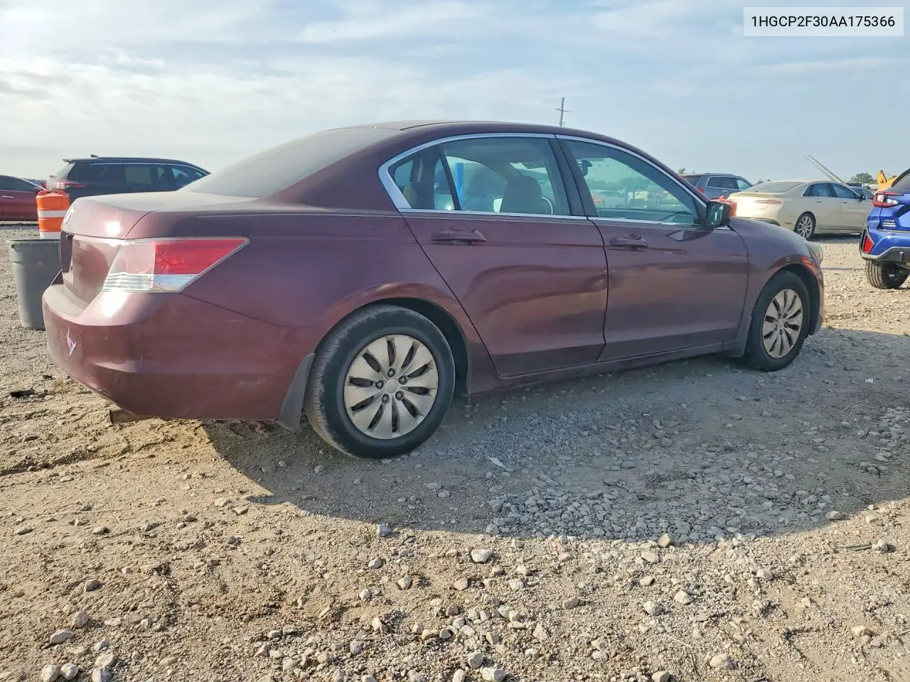 2010 HONDA ACCORD VIN 1HGCP2F30AA175366 — фото 3
