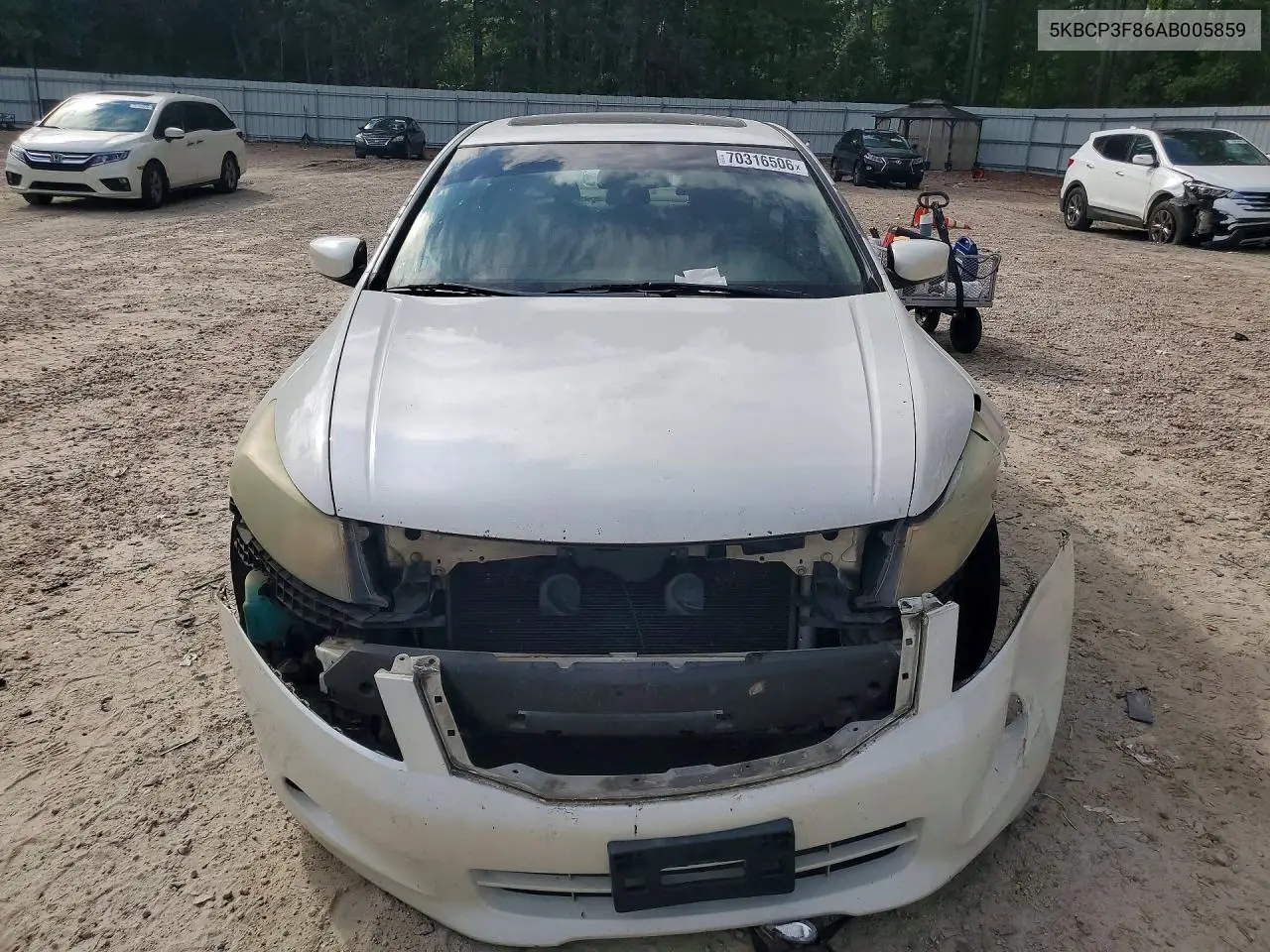 2010 HONDA ACCORD VIN 5KBCP3F86AB005859 — фото 5