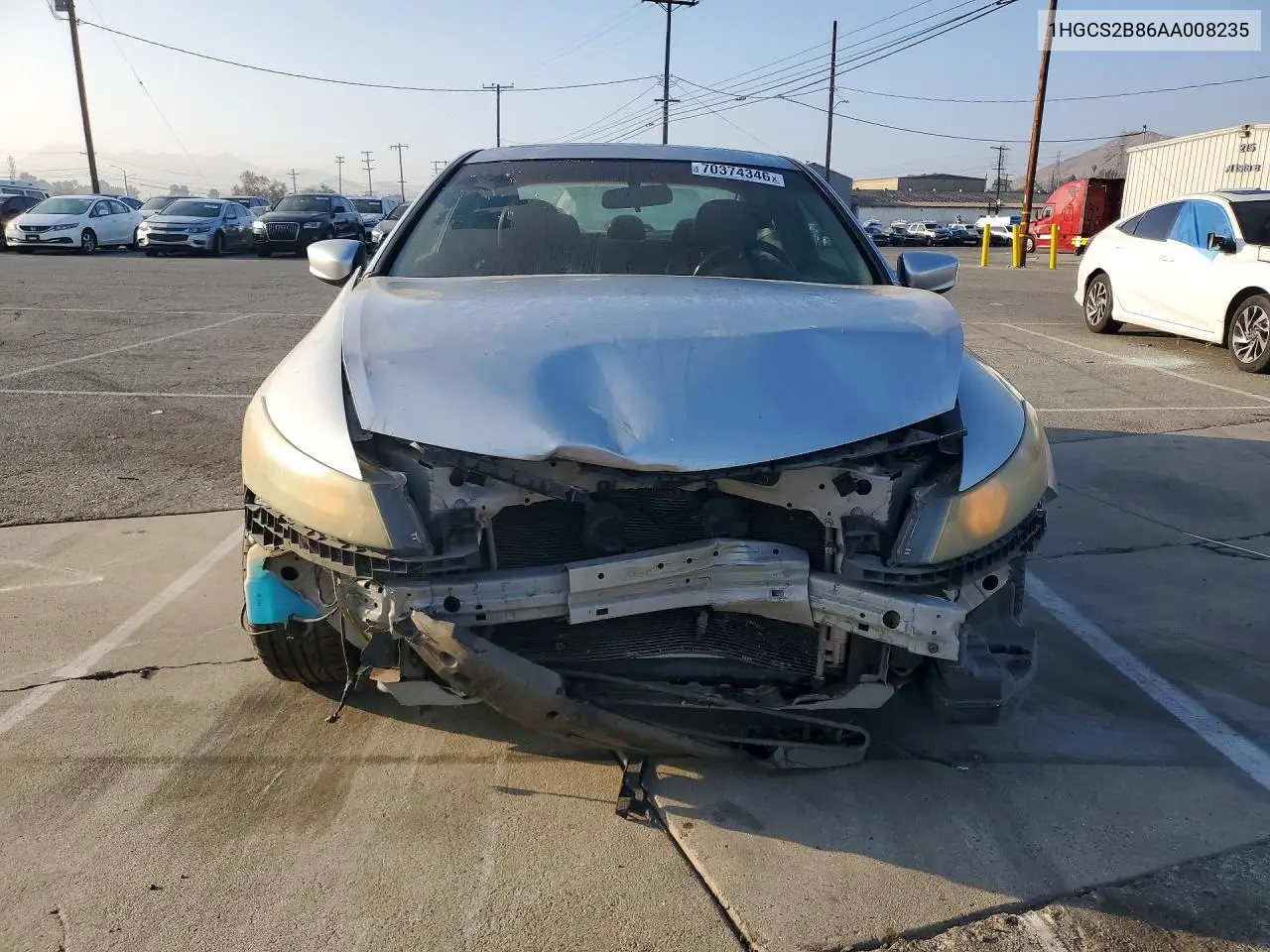 2010 HONDA ACCORD VIN 1HGCS2B86AA008235 — фото 5