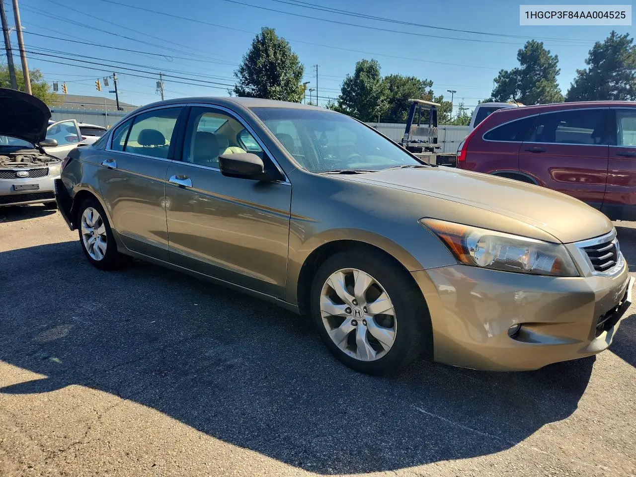 2010 HONDA ACCORD VIN 1HGCP3F84AA004525 — фото 4