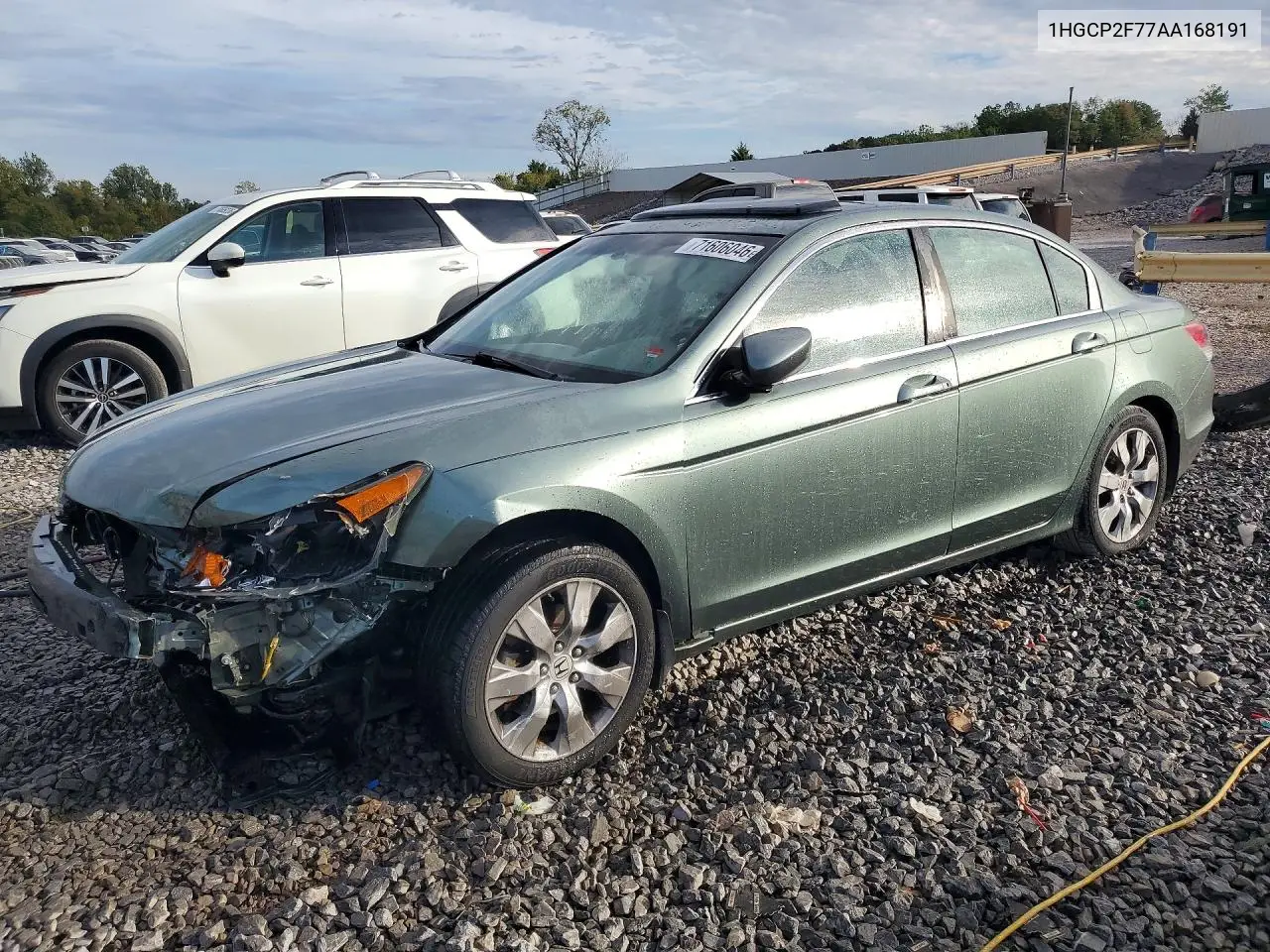 HONDA ACCORD 2010, VIN 1HGCP2F77AA168191