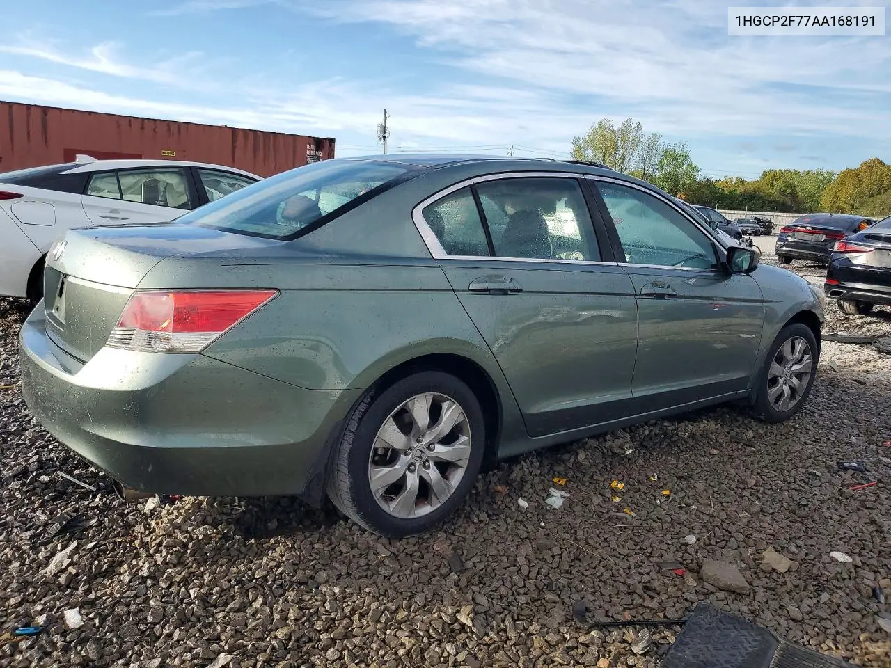 2010 HONDA ACCORD VIN 1HGCP2F77AA168191 — фото 3