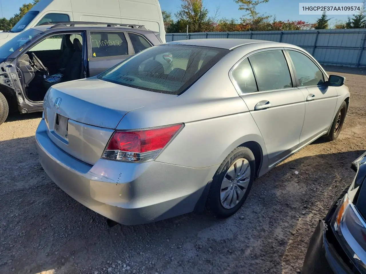 2010 HONDA ACCORD VIN 1HGCP2F37AA109574 — фото 3