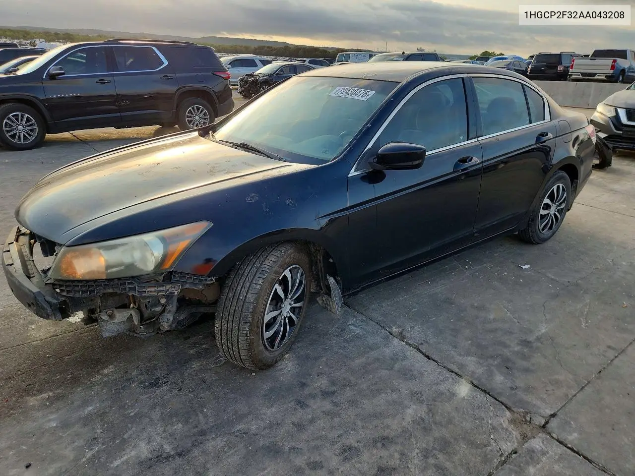 HONDA ACCORD 2010, VIN 1HGCP2F32AA043208