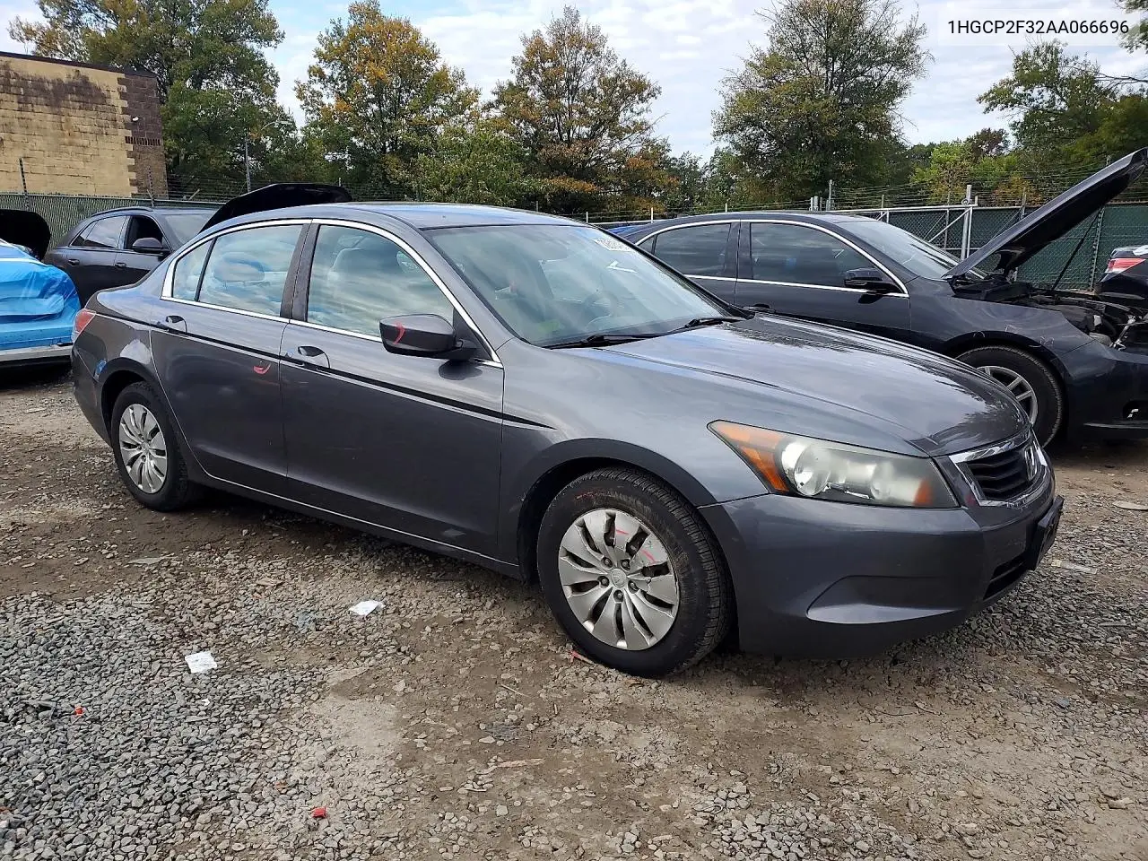 2010 HONDA ACCORD VIN 1HGCP2F32AA066696 — фото 4