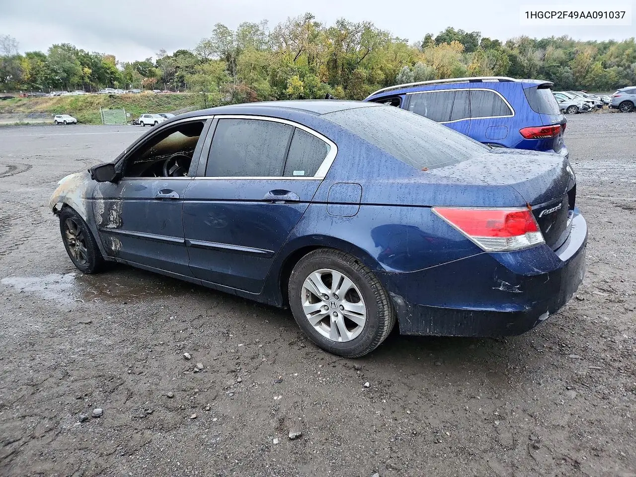 2010 HONDA ACCORD VIN 1HGCP2F49AA091037 — фото 2