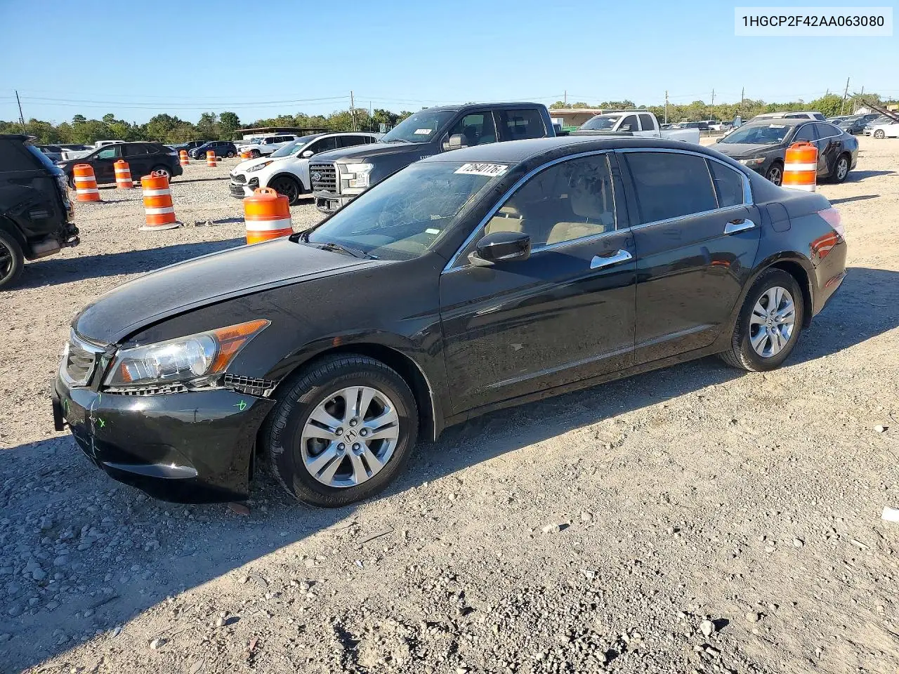 HONDA ACCORD 2010, VIN 1HGCP2F42AA063080