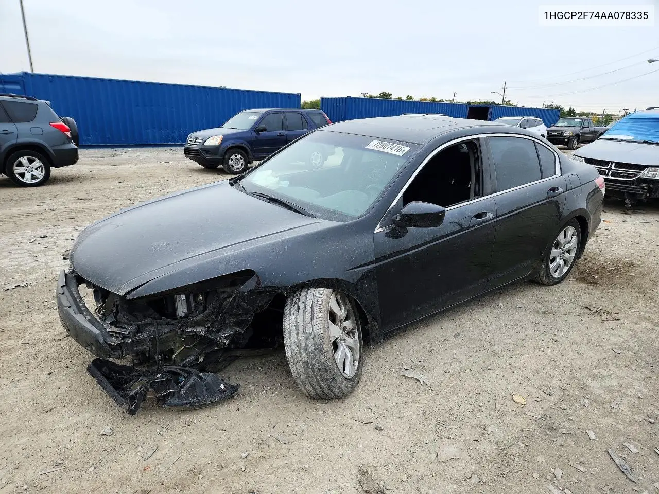 HONDA ACCORD 2010, VIN 1HGCP2F74AA078335