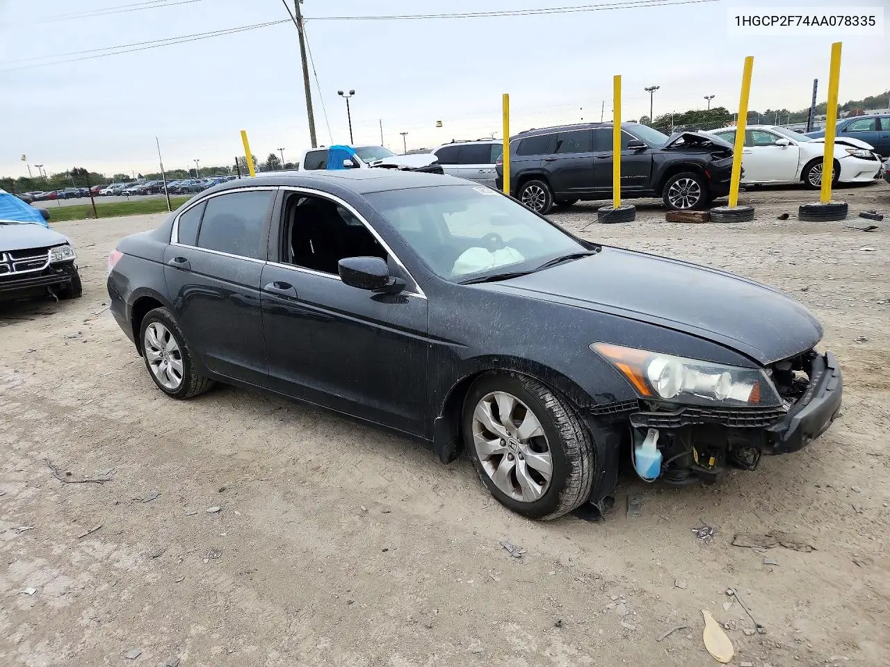 2010 HONDA ACCORD VIN 1HGCP2F74AA078335 — фото 4