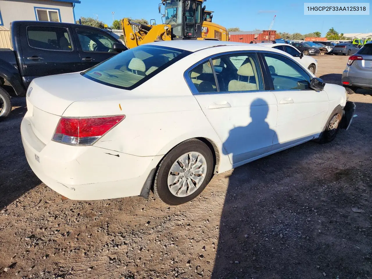 2010 HONDA ACCORD VIN 1HGCP2F33AA125318 — фото 3