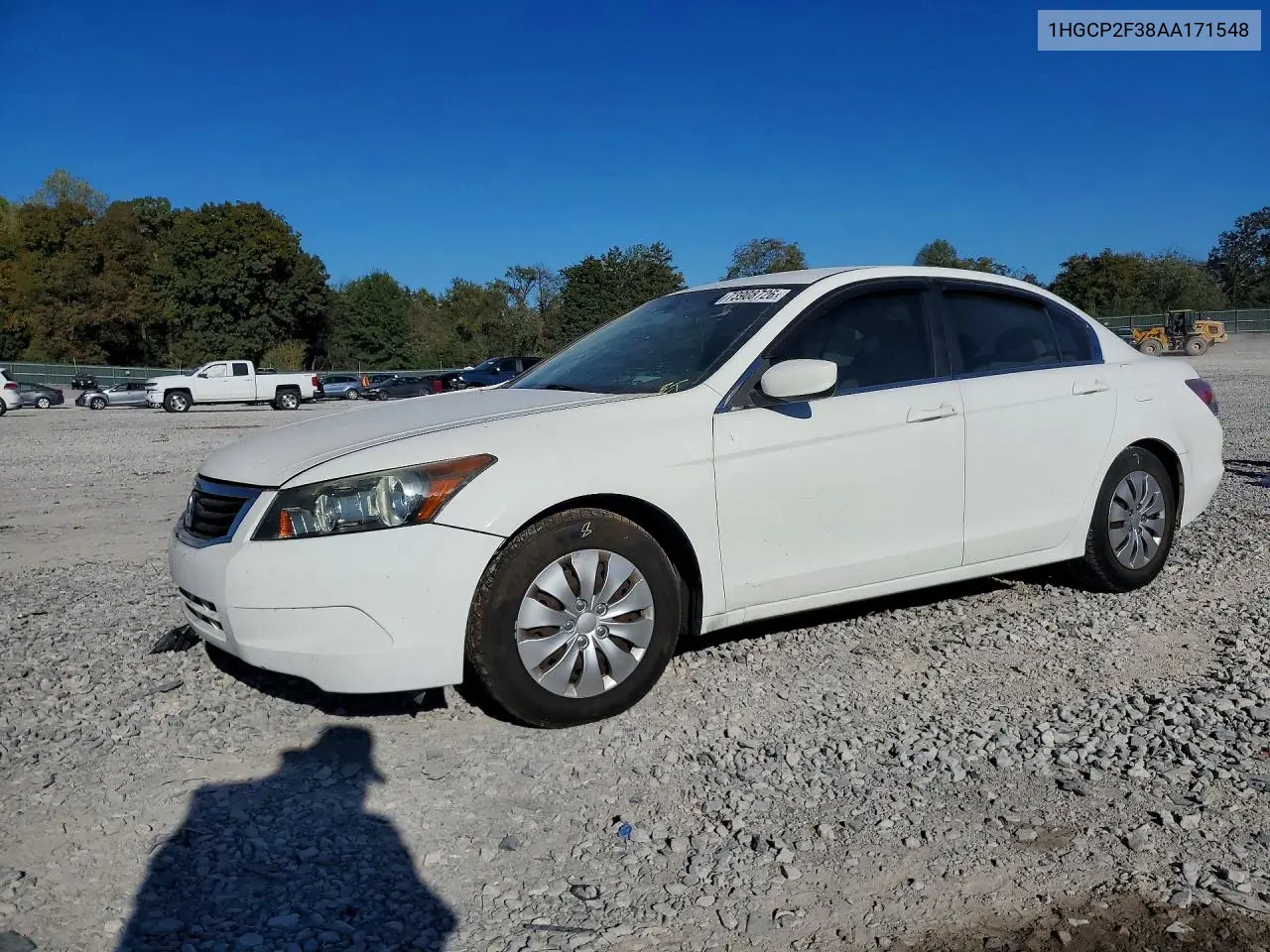 HONDA ACCORD 2010, VIN 1HGCP2F38AA171548