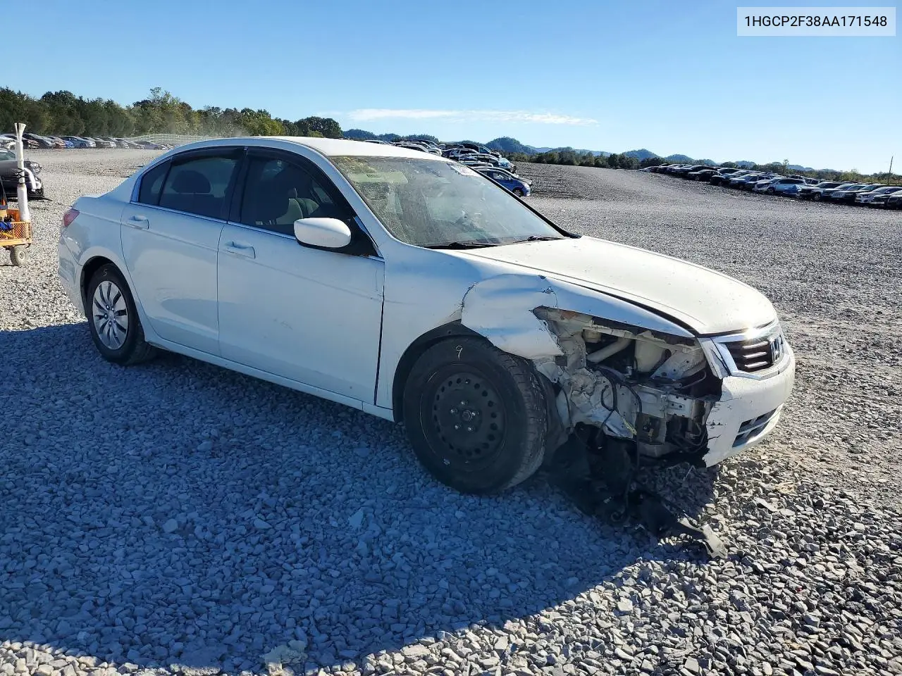 2010 HONDA ACCORD VIN 1HGCP2F38AA171548 — фото 4