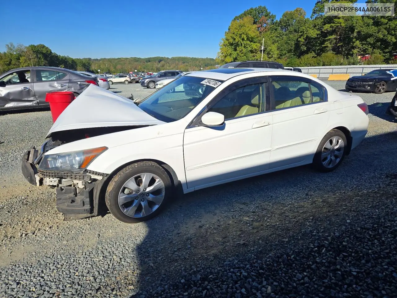 HONDA ACCORD 2010, VIN 1HGCP2F84AA006155