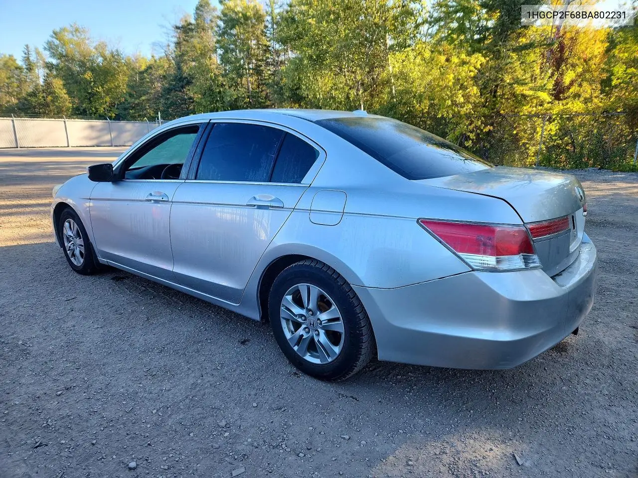 2011 HONDA ACCORD VIN 1HGCP2F68BA802231 — фото 2
