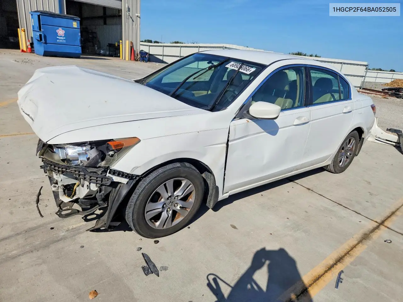HONDA ACCORD 2011, VIN 1HGCP2F64BA052505