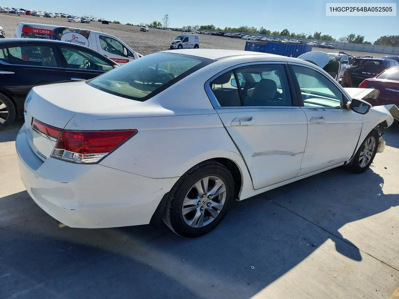 2011 HONDA ACCORD VIN 1HGCP2F64BA052505 — фото 3