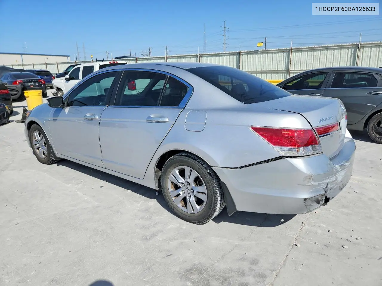 2011 HONDA ACCORD VIN 1HGCP2F60BA126633 — фото 2