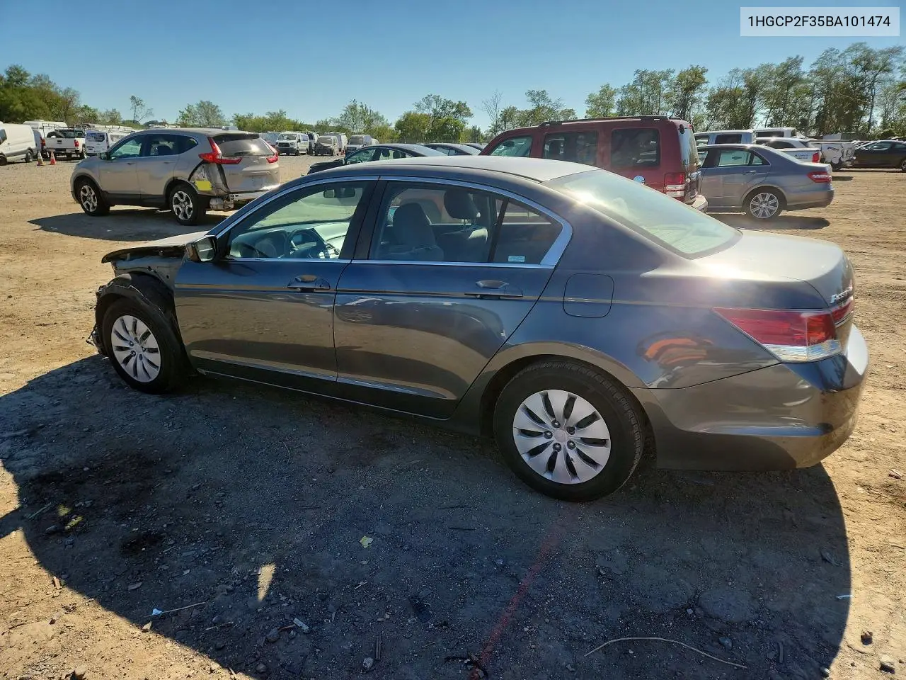 2011 HONDA ACCORD VIN 1HGCP2F35BA101474 — фото 2