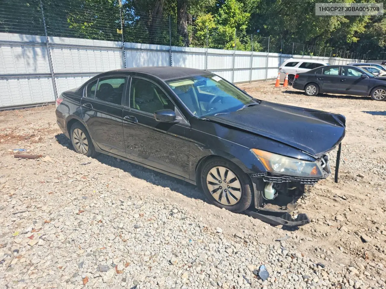 2011 HONDA ACCORD VIN 1HGCP2F30BA005798 — фото 4