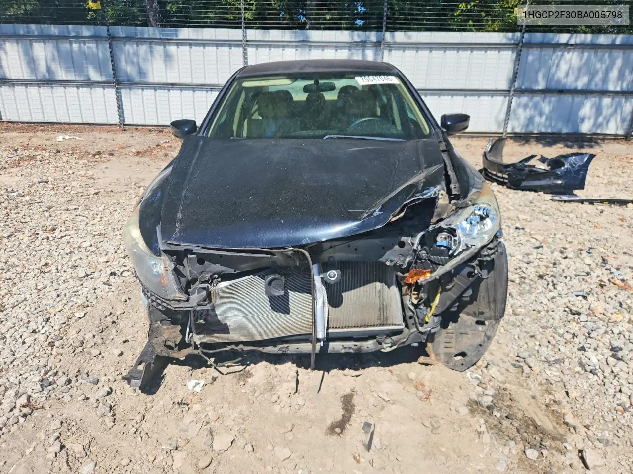 2011 HONDA ACCORD VIN 1HGCP2F30BA005798 — фото 5