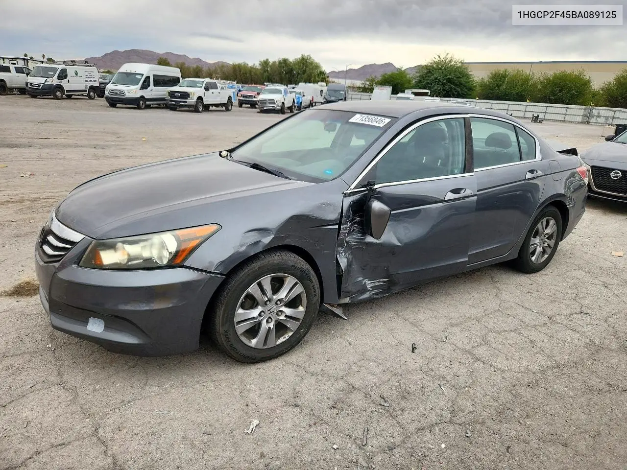 HONDA ACCORD 2011, VIN 1HGCP2F45BA089125