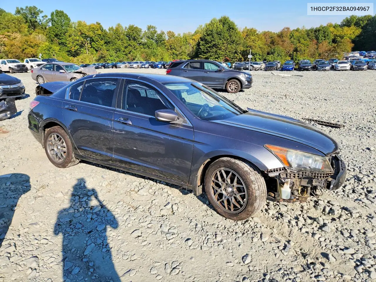 2011 HONDA ACCORD VIN 1HGCP2F32BA094967 — фото 4