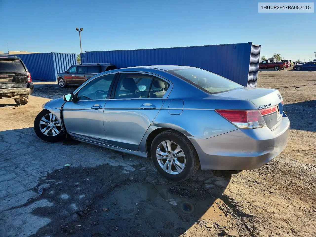 2011 HONDA ACCORD VIN 1HGCP2F47BA057115 — фото 2