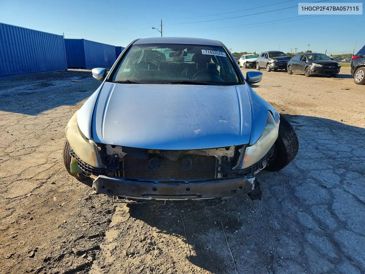 2011 HONDA ACCORD VIN 1HGCP2F47BA057115 — фото 5
