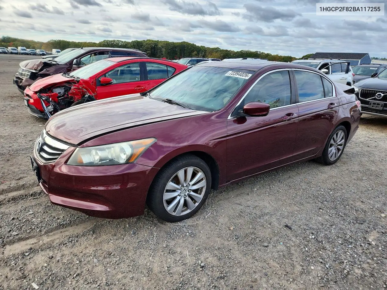 HONDA ACCORD 2011, VIN 1HGCP2F82BA117255