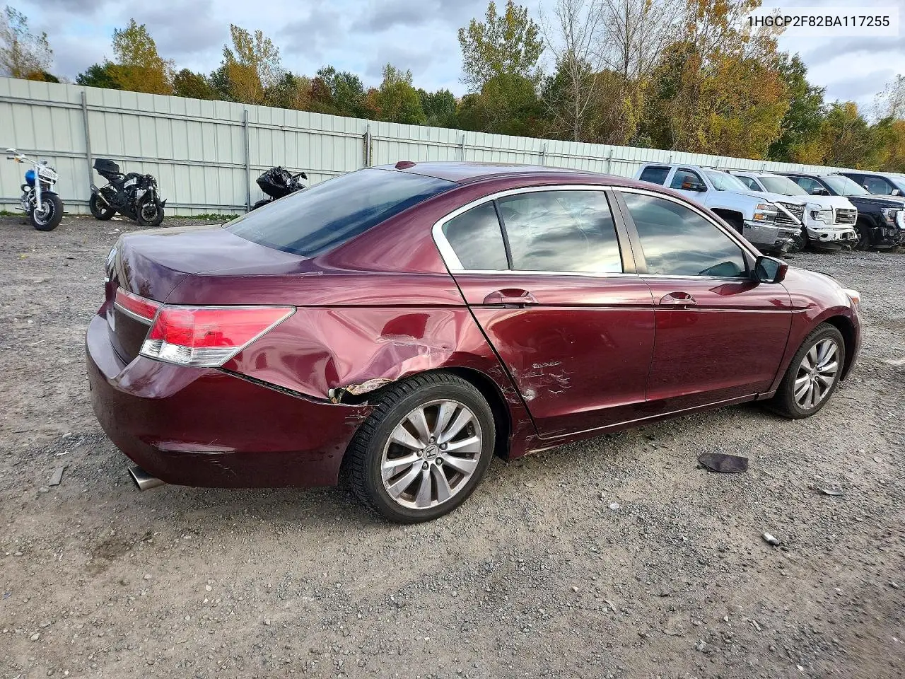 2011 HONDA ACCORD VIN 1HGCP2F82BA117255 — фото 3