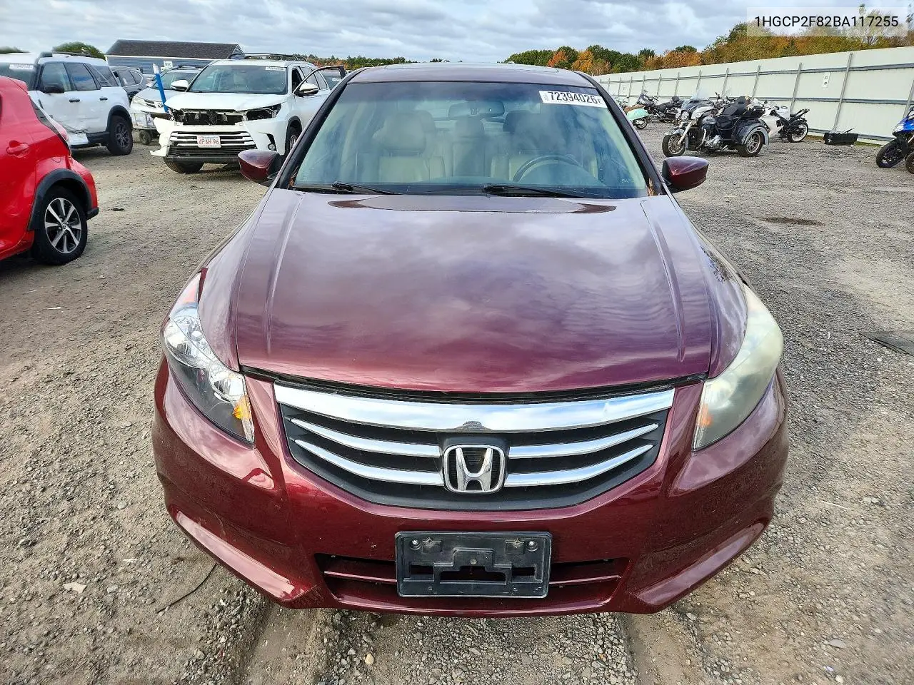 2011 HONDA ACCORD VIN 1HGCP2F82BA117255 — фото 5