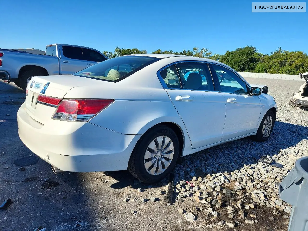 2011 HONDA ACCORD VIN 1HGCP2F3XBA093176 — фото 3