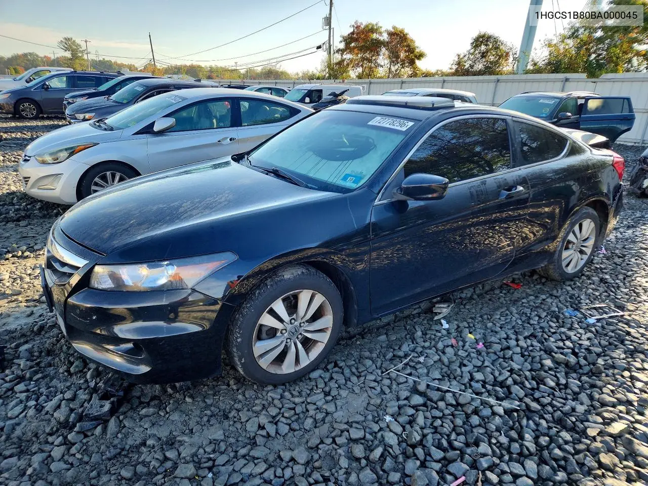 HONDA ACCORD 2011, VIN 1HGCS1B80BA000045
