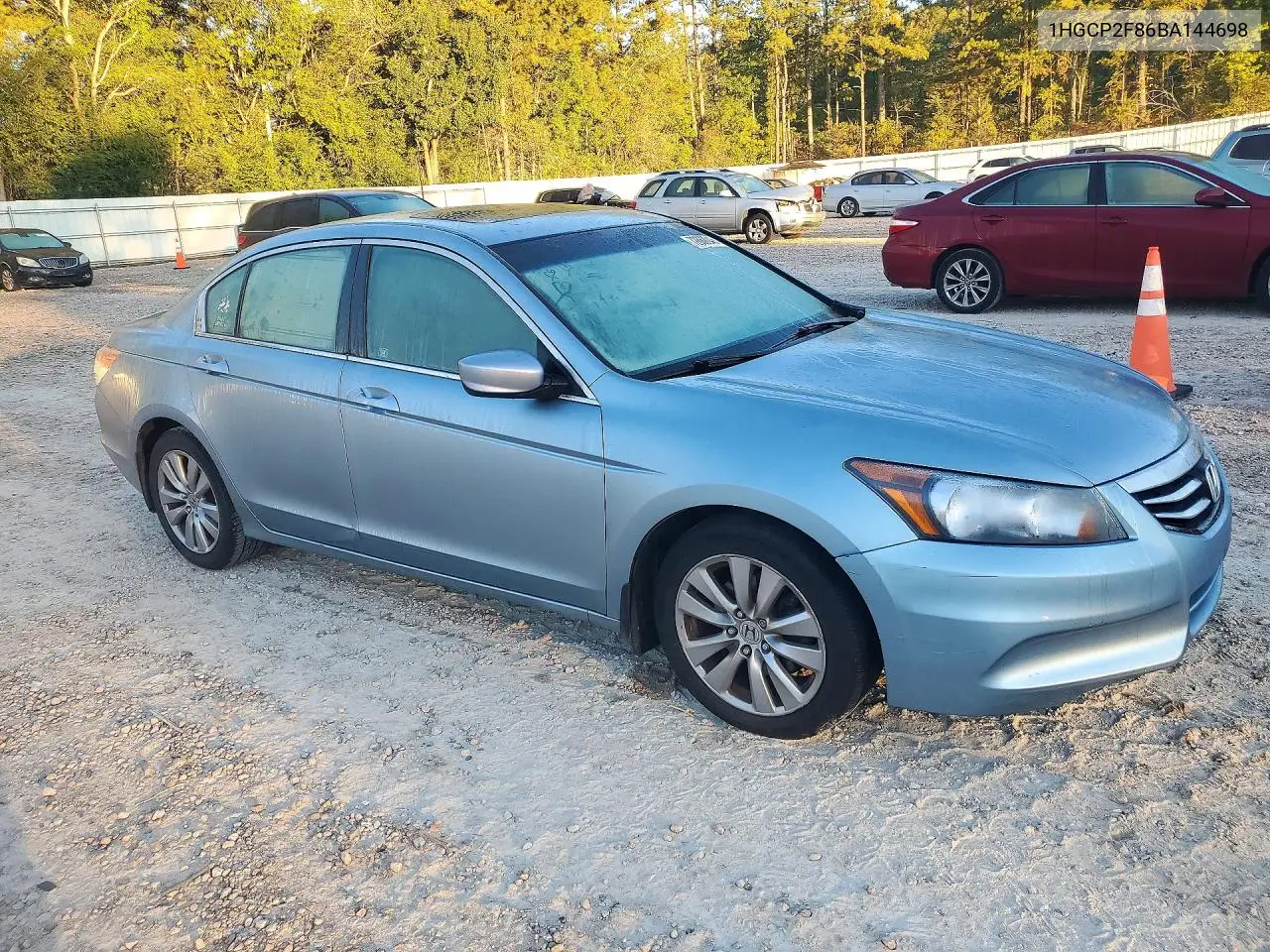 2011 HONDA ACCORD VIN 1HGCP2F86BA144698 — фото 4