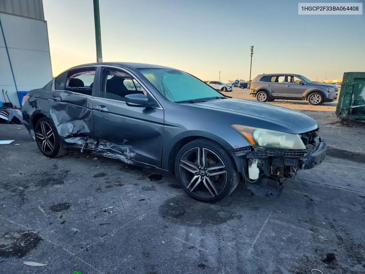 2011 HONDA ACCORD VIN 1HGCP2F33BA064408 — фото 4