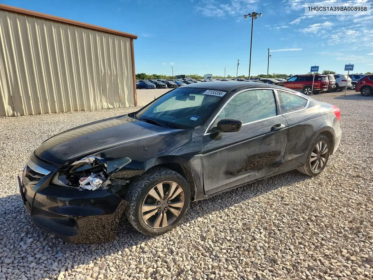 HONDA ACCORD 2011, VIN 1HGCS1A39BA008988
