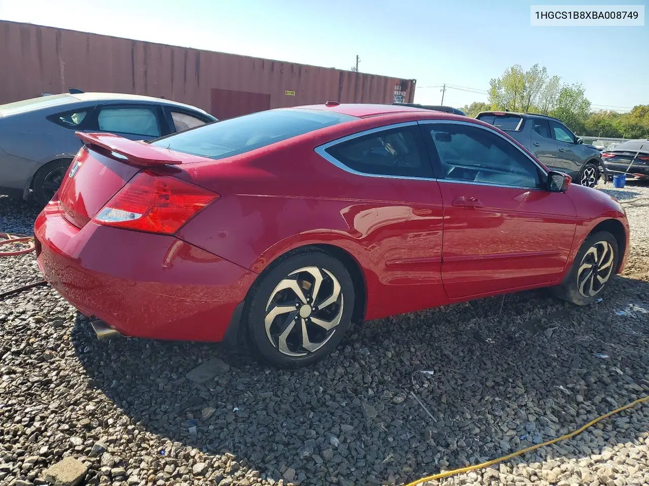 2011 HONDA ACCORD VIN 1HGCS1B8XBA008749 — фото 3
