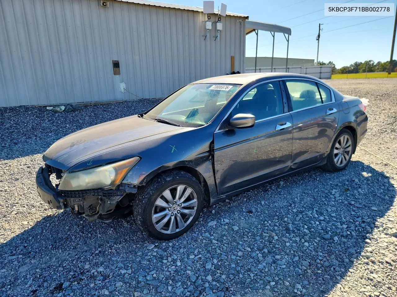 HONDA ACCORD 2011, VIN 5KBCP3F71BB002778