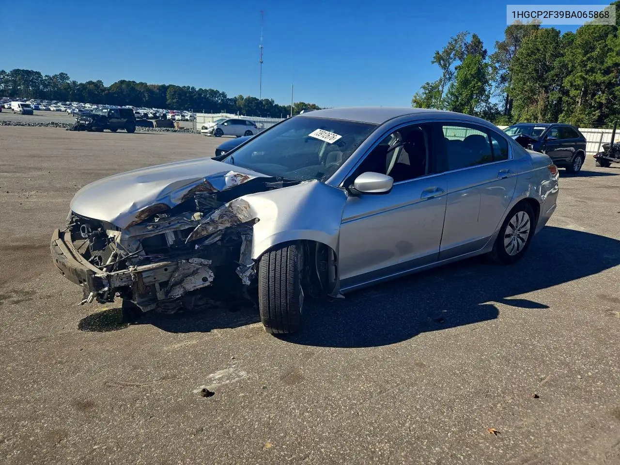 HONDA ACCORD 2011, VIN 1HGCP2F39BA065868