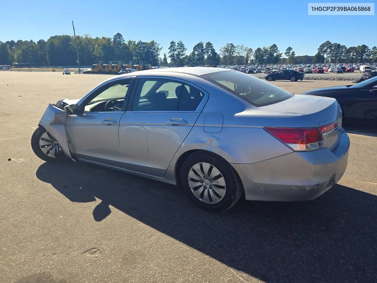 2011 HONDA ACCORD VIN 1HGCP2F39BA065868 — фото 2
