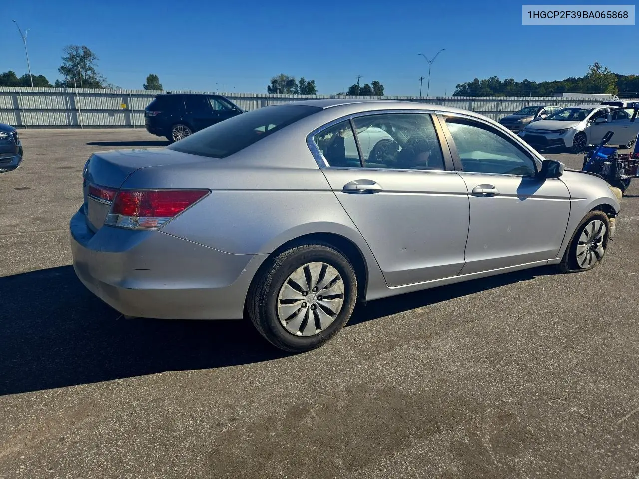 2011 HONDA ACCORD VIN 1HGCP2F39BA065868 — фото 3